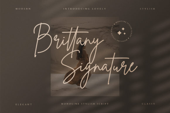 Brittany Signature Script Font Poster 1