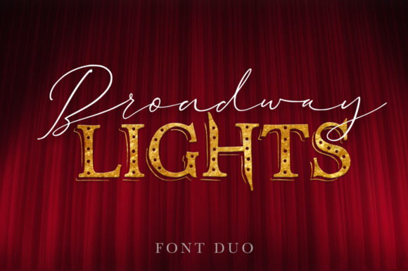 Broadway Lights Duo Font Poster 1