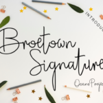 Broetown Signature Font Poster 1