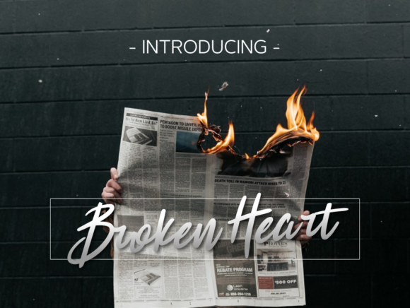 Broken Heart Font Poster 1