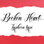 Broken Heart Font Poster 1