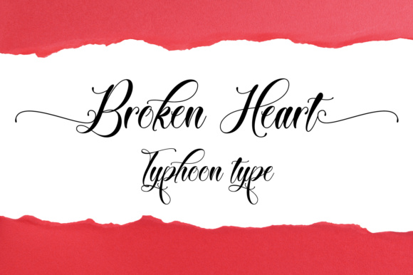 Broken Heart Font Poster 1