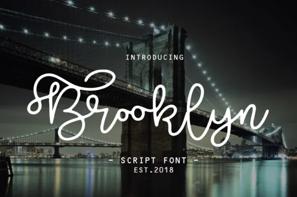 Brooklyn Script Font Brooklyn Script Font Poster 1