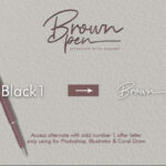Brown Pen Script Font Poster 5
