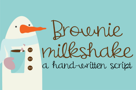 Brownie Milkshake Font Poster 1