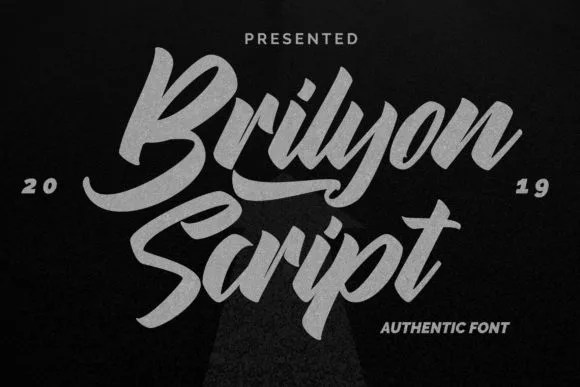 Brylion Script Font Brylion Script Font Poster 1
