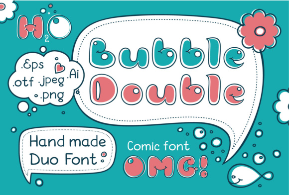 Bubble Double Duo Font Poster 1