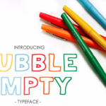 Bubble Empty Font Poster 1