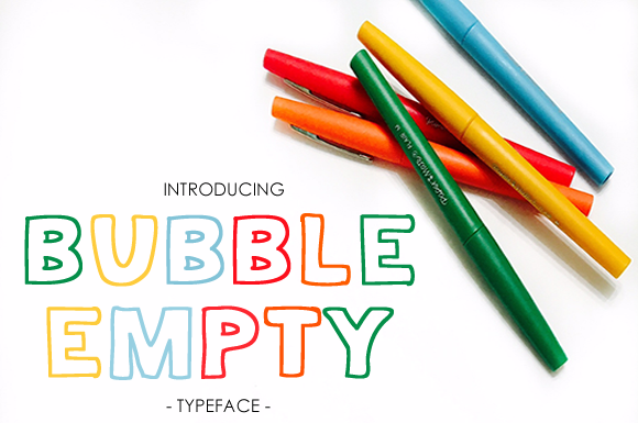 Bubble Empty Font