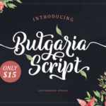 Bulgaria Script Font Poster 1