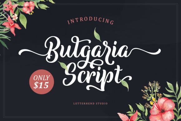 Bulgaria Script Font Poster 1