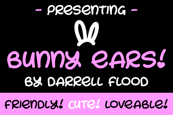 Bunny Ears Font Poster 1