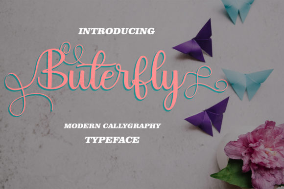 Buterfly Font Poster 1