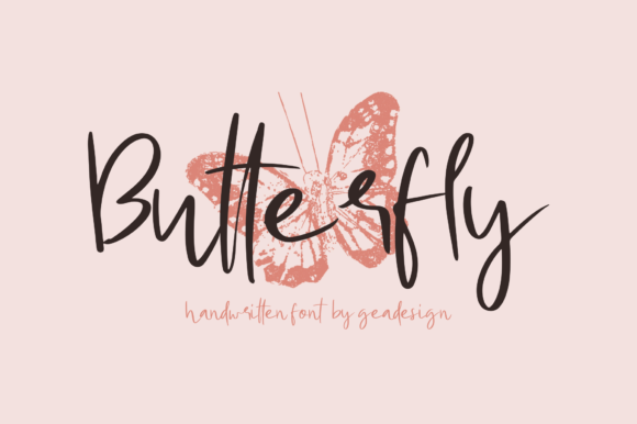 Butterfly Font Poster 1