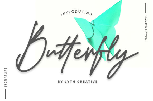 Butterfly Font Poster 1