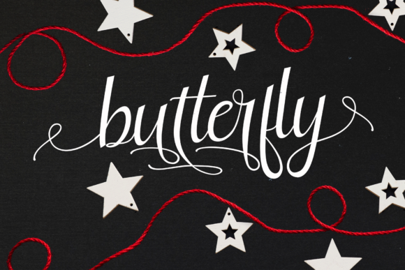 Butterfly Font Butterfly Font Poster 1