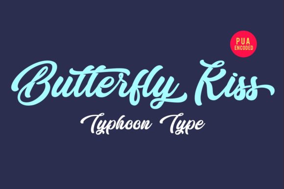 Butterfly Kiss Font Poster 1