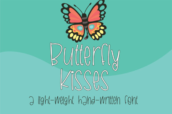 Butterfly Kisses Font Poster 1