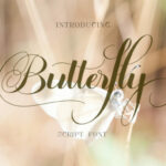 Butterfly  Font Poster 1