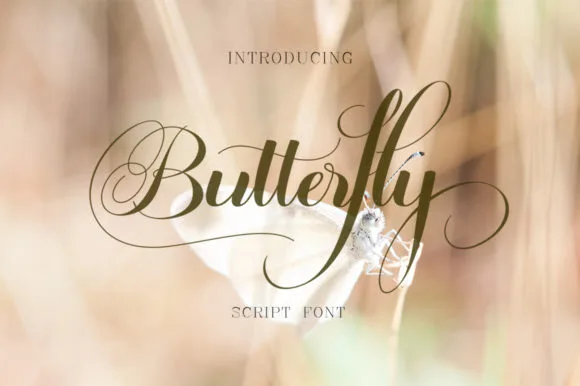 Butterfly Font Butterfly Font Poster 1