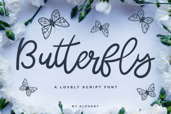 Butterfly Script Font Poster 1