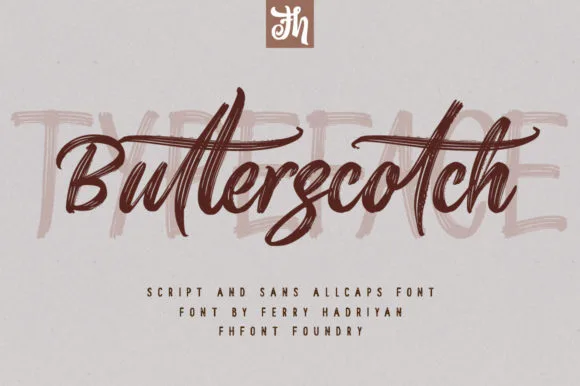 Butterscotch Font Butterscotch Font Poster 1