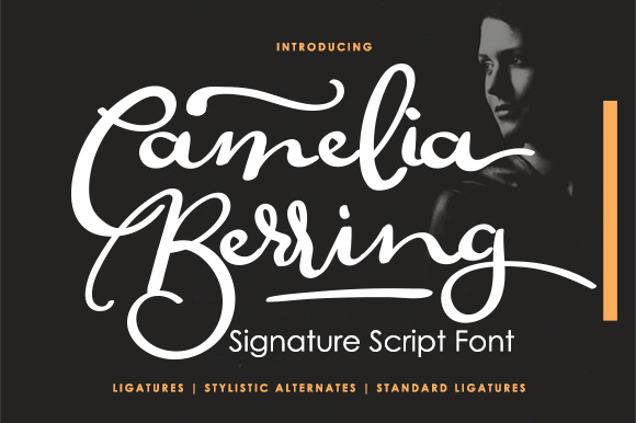 Camelia Berring Script Font Poster 1