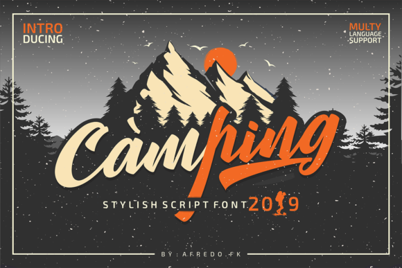 Camping Font Poster 1