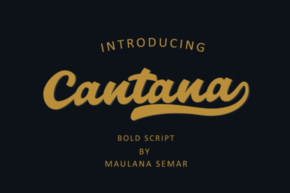 Cantana Script Font Poster 1