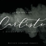 Carliste Script Font Poster 1