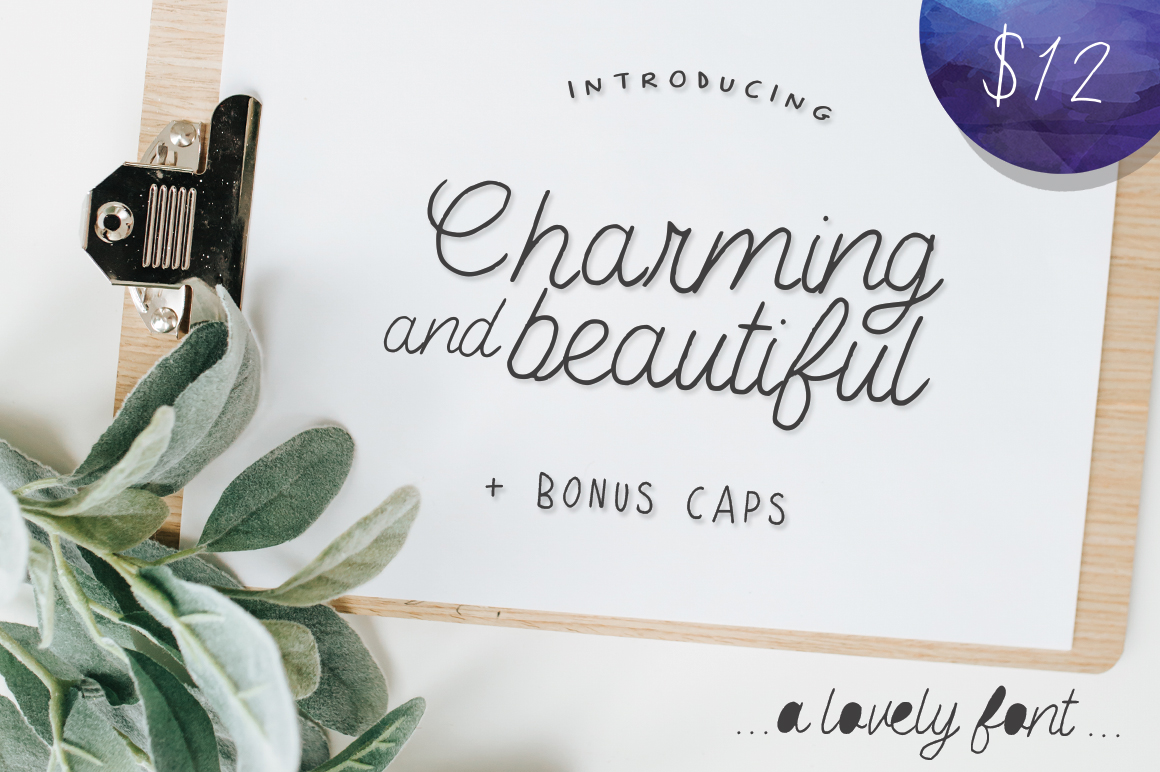 Charming & Beautiful Font Poster 1