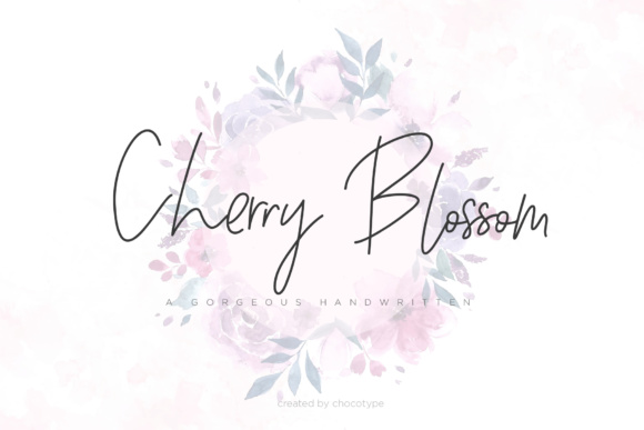 Cherry Blossom Font Poster 1