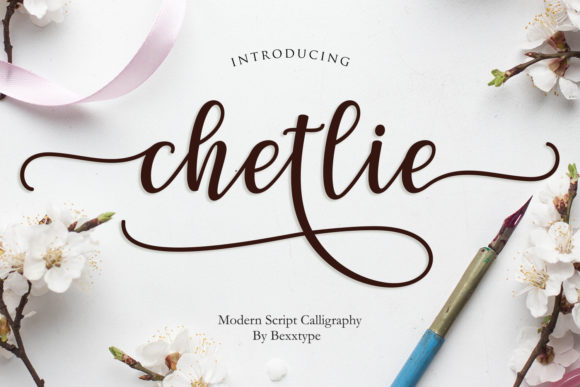 Chetlie Script Font Poster 1