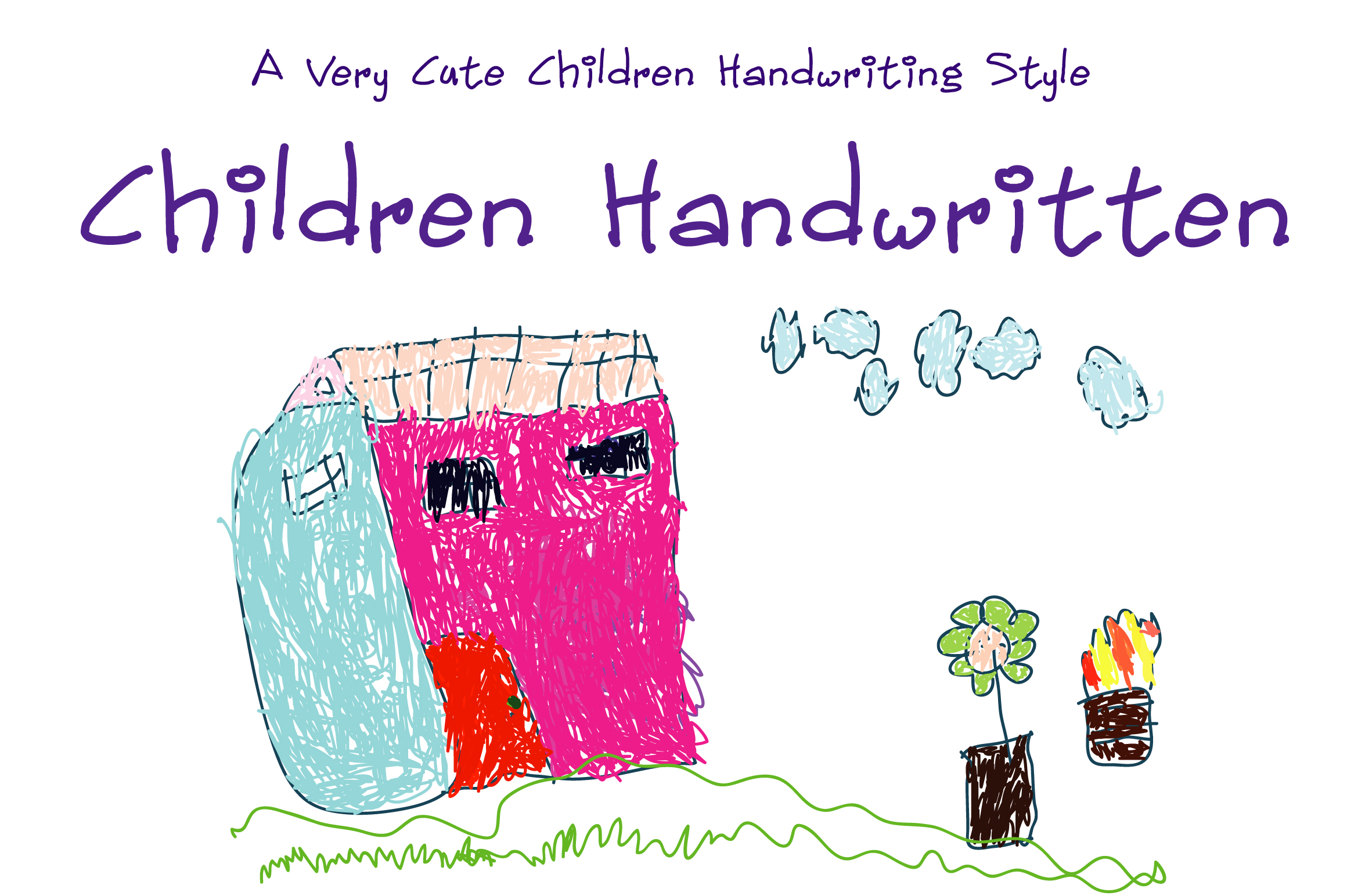 Children Handwritten Font Poster 1