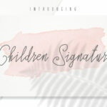 Children Signature Font Poster 1