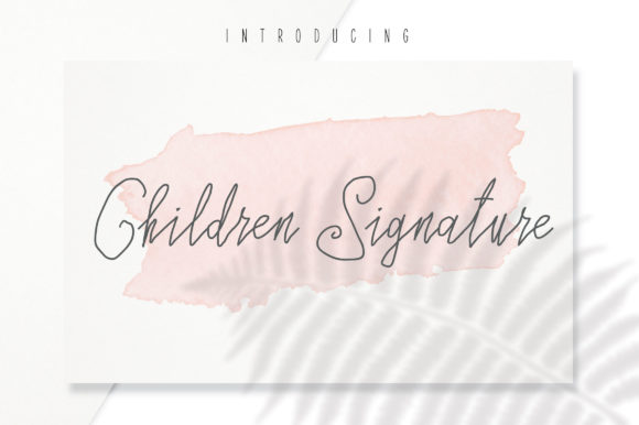 Children Signature Font Poster 1