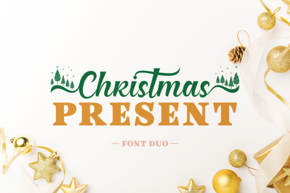 Christmas Present Duo Font Poster 1