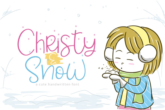 Christy & Snow Font Poster 1