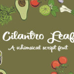 Cilantro Leaf Font Poster 1