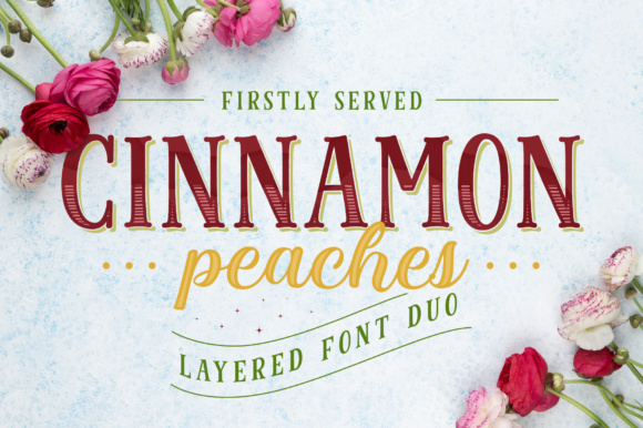 Cinnamon Peaches Family Font Poster 1