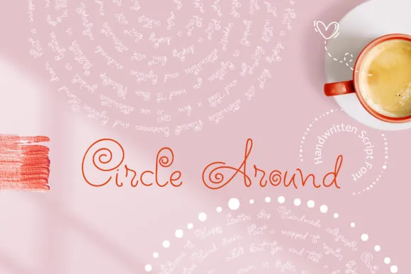Circle Around Font Circle Around Font Poster 1