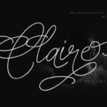 Claire Script Font Poster 1