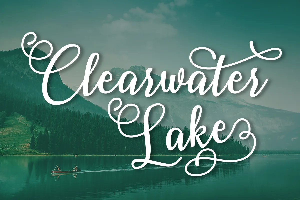 Clearwater Lake Font Clearwater Lake Font Poster 1