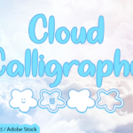 Cloud Calligraphy Font Poster 1