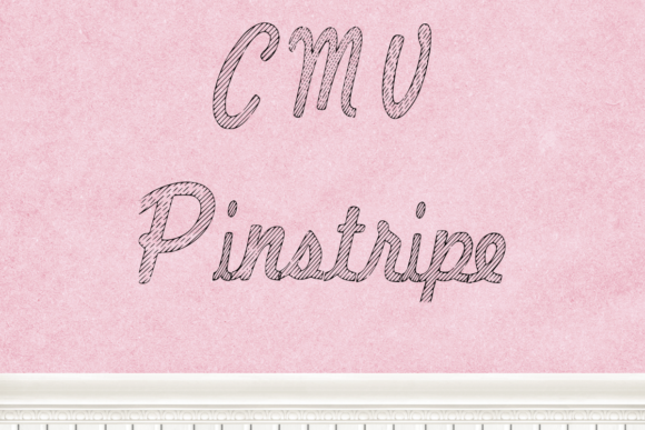 CMV Pinstripe Font Poster 1