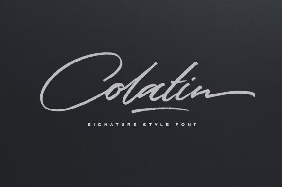 Colatin Script Font Poster 1