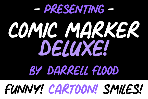 Comic Marker Deluxe Font Poster 1