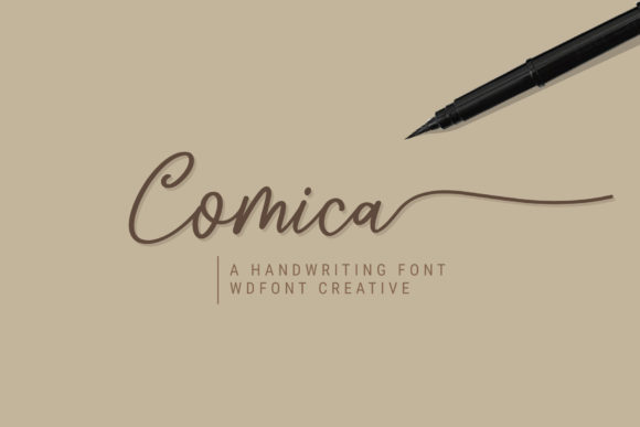 Comica Script Font Poster 1