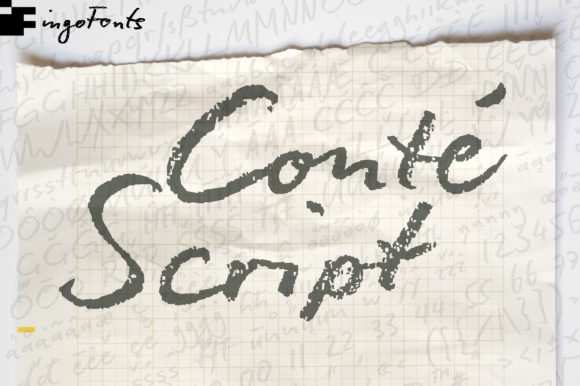 Conté Script Plus Font Poster 1