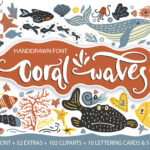 Coral Waves Font Poster 1